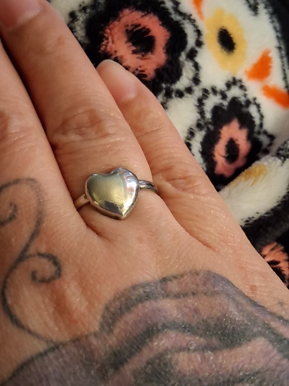 Polished Heart Sterling Ring in Silver - Women's Heart Jewelry - Picture 5 of 10